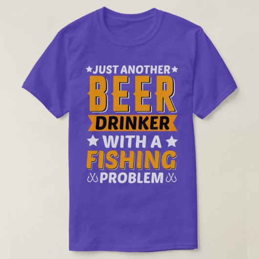 Beer Drinker Vist Probleem T-shirt (Design voorkant)