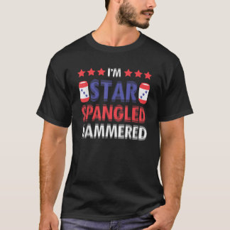 Beer Drinking Drinker Alcohol Funny 4th of July Ha T-shirt