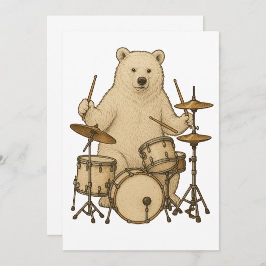 Beer drums drummen kaart (Voorkant / Achterkant)