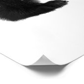 Beer dubbelblootstelling bosbomen nacht poster (Hoek)