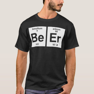 BEER ELEMENTEN GEEKY FUNNY SCIENCE PRINTED SCIENCE T-SHIRT