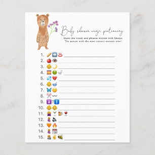 Beer - Emoji plaatjes spel baby shower