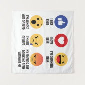 Beer Emojis Wandkleed (Voorkant (horizontaal))