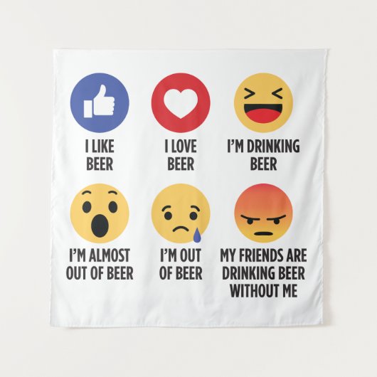 Beer Emojis Wandkleed (Voorkant)