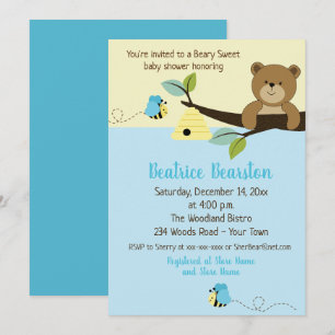 Beer en Baby shower van honingbijen Kaart