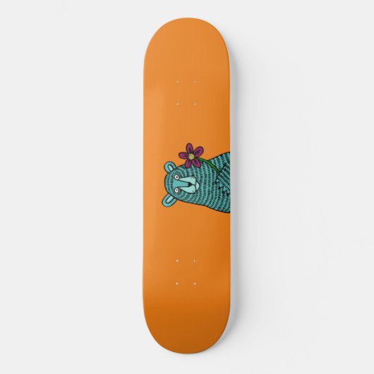 Beer en bloemen skateboard (Voorkant)