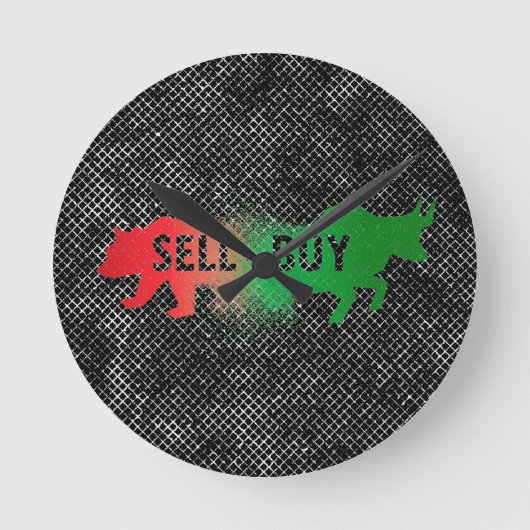 Beer en Bull Ronde Klok (Voorkant)