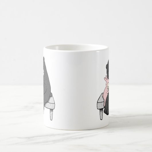 Beer en Bunny Mok Cute Beer en Bunny Love Mok (Center)