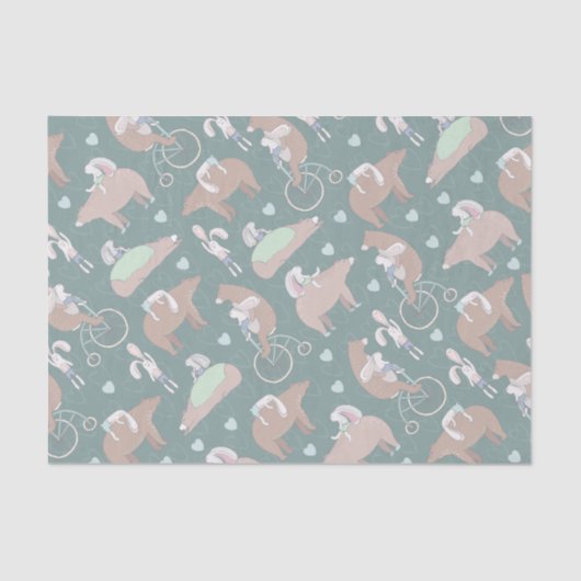 Beer en Bunny Tissuepapier (Voorkant)