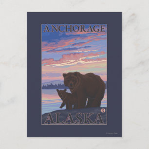 Beer en Cub - Anchorage, Alaska Briefkaart