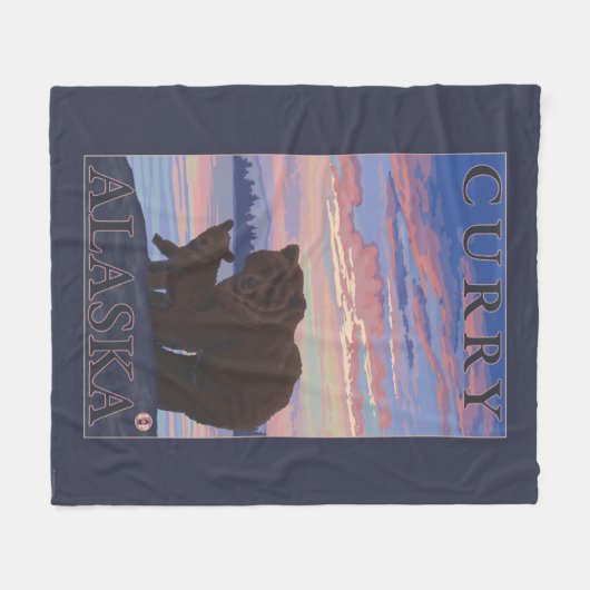 Beer en Cub - Curry, Alaska Fleece Deken (Voorkant (Horizontaal))