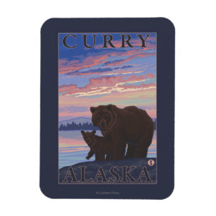 Beer en Cub - Curry, Alaska Magneet