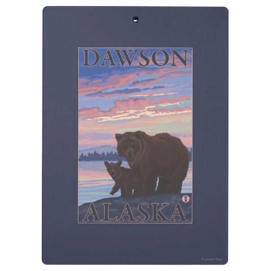 Beer en Cub - Dawson, Alaska Klembord (Achterkant)