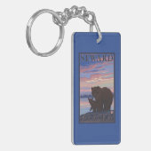 Beer en Cub - Seward, Alaska Sleutelhanger (Voorkant Links)