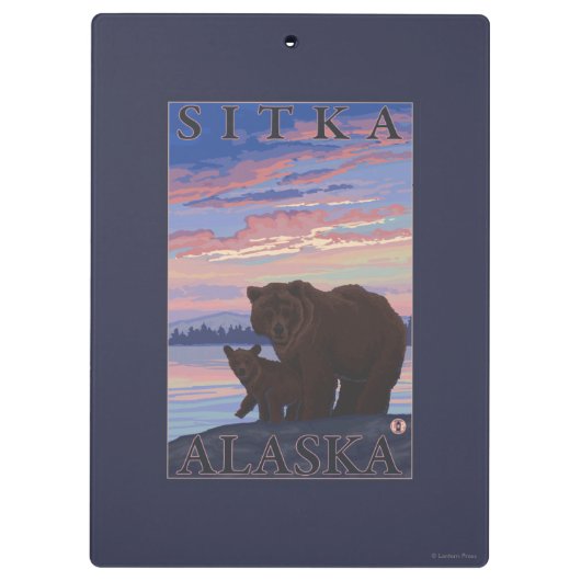 Beer en Cub - Sitka, Alaska Klembord (Achterkant)