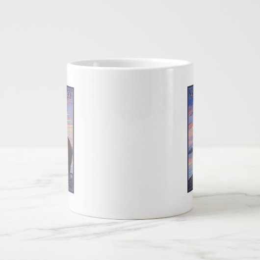 Beer en Cub - Skagway, Alaska Jumbo Mok (Voorkant)