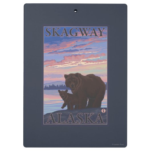 Beer en Cub - Skagway, Alaska Klembord (Achterkant)