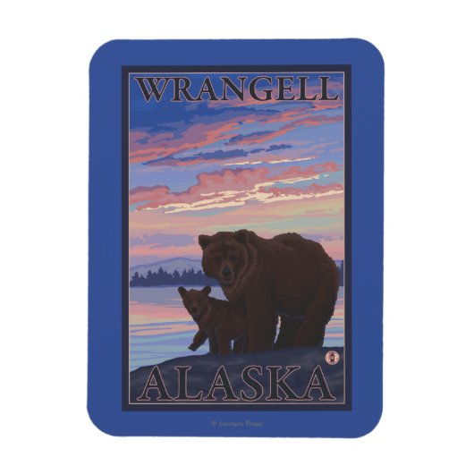 Beer en Cub - Wrangell, Alaska Magneet (Verticaal)