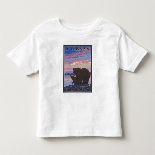 Beer en Cub - Yukon, Alaska Kinder Shirts (Voorkant)