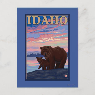 Beer- en CubIdahoVintage-reisposter Briefkaart