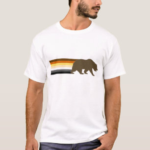 Beer en de Beer Pride Flag strepen T-shirt