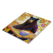 Beer en Donuts Ceramic Kitchen Tile Tegeltje (Zijkant)