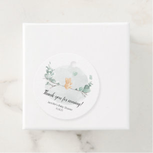 Beer en eucalyptus baby shower bedankjes labels