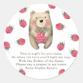 Beer en frambozen - Prayer Candle Label (Voorkant)