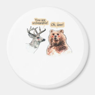 Beer En Herten Gesprek Grappig Natuur Design Magneet