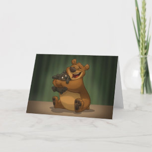 Beer- en kubuskaart (leeg binnenin) kaart