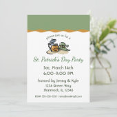 Beer en Leprechaun Kaart (Staand voorkant)