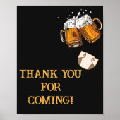 Beer en luiers Baby shower Bedankt voor het komen Poster (Voorkant)