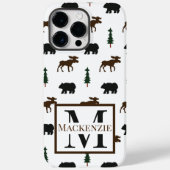 Beer en monogram Natuur Cabin Rustic Case-Mate iPhone Case (Achterkant)