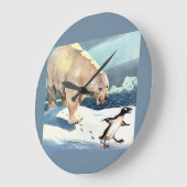 beer en pinguïn uit de jaren veertig grote klok (Hoek)