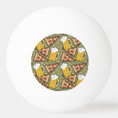 Beer en Pizza Grafisch Patroon Pingpongballen (Achterkant)