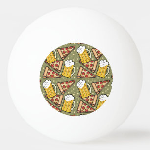 Beer en Pizza Grafisch Patroon Pingpongballen