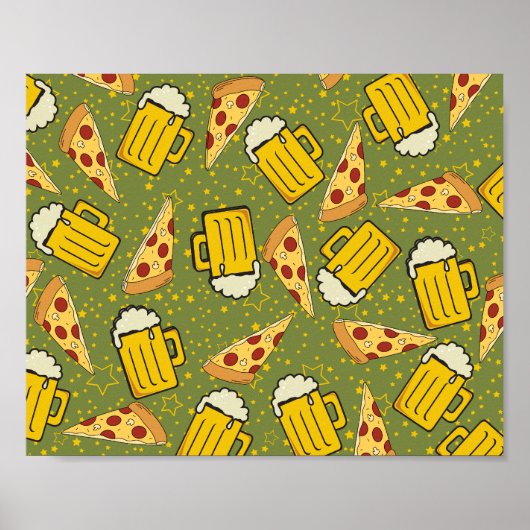 Beer- en Pizza-overs Poster (Voorkant)