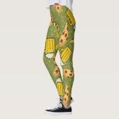 Beer- en Pizza-patroon Leggings (Links)