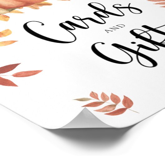 Beer en pompoen - kaarten en geschenken baby showe poster (Hoek)