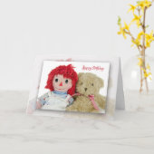 Beer en pop kaart (Gele Bloem)