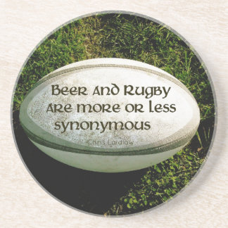 Beer en Rugby Zandsteen Onderzetter