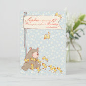 Beer- en schildklierkinderen Aanwezige uitnodiging (Staand voorkant)