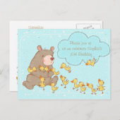 Beer- en schildklierkinderen Aanwezige uitnodiging (Voorkant / Achterkant)