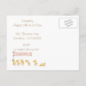 Beer- en schildklierkinderen Aanwezige uitnodiging (Achterkant)