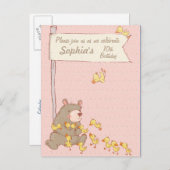 Beer- en schildklierkinderen Aanwezige uitnodiging (Voorkant / Achterkant)