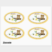 Beer en Sticker van honingbijen (Vel)