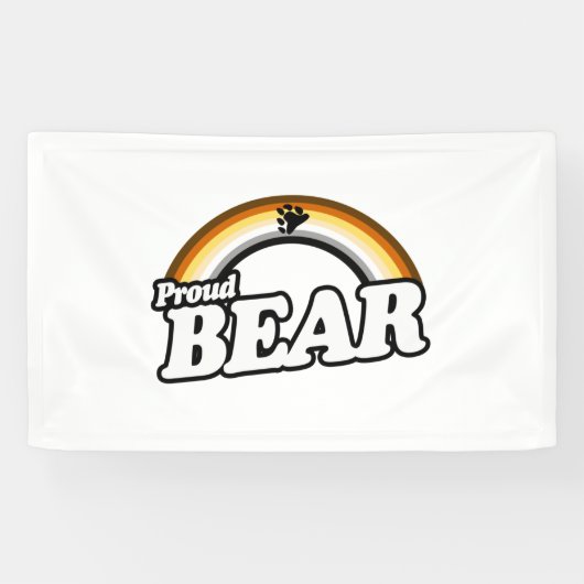 Beer en trots spandoek (Horizontaal)
