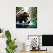 Beer en vis: River Dance Poster (Thuiskantoor)