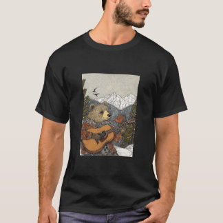 Beer en zijn gitaar t-shirt