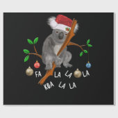 Beer Fa la Koala Cute Koala in Kerstmis Cadeaupapier (Vlak)